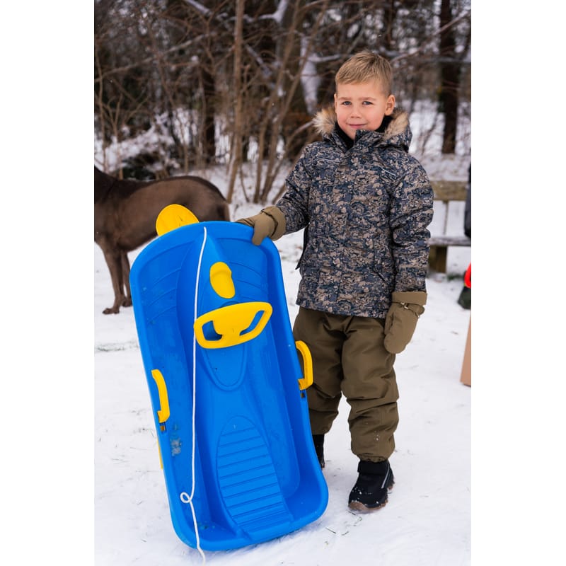 Dantoy Lenkbob Schlitten für Kinder mit Lenkrad und Bremse sortiert